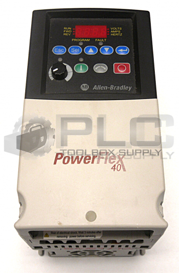 ALLEN BRADLEY 22B-V2P3N104 POWERFLEX 40- 0.4 KW (0.5 HP) AC DRIVE SERIES A