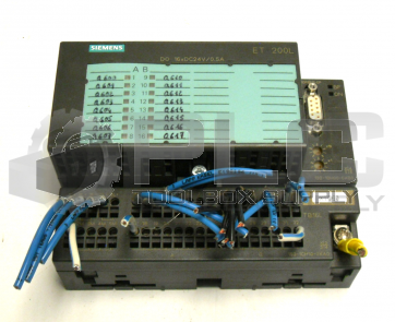 SIEMENS 6ES7132-1BH00-0XB0 W/6ES7193-1CH10-0XA0 BLOCK 16 DO 24V DC