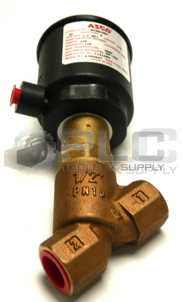 NEW ASCO 8290A384 VALVE 2 WAY 1/2 NPT BRONZE ANGLED BODY