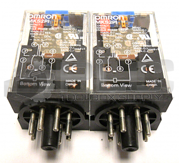 LOT OF 2 OMRON MKS2PI RELAY 