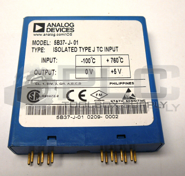 ANALOG DEVICES 5B37-J-01 ISOLATED TYPE J TC INPUT MODULE