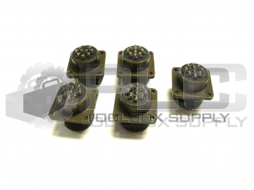 NEW LOT OF 5 AMPHENOL MS3102A18-19S CONNECTOR 