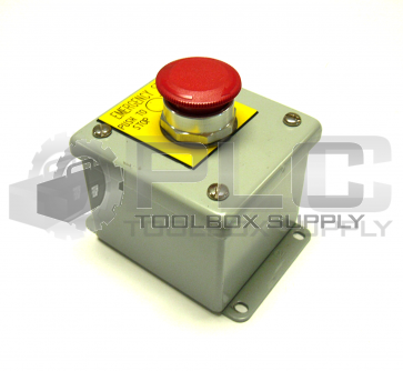 HOFFMAN E1PB ENCLOSER W/ ALLEN BRADLEY E-STOP 800T-FXT6D4 