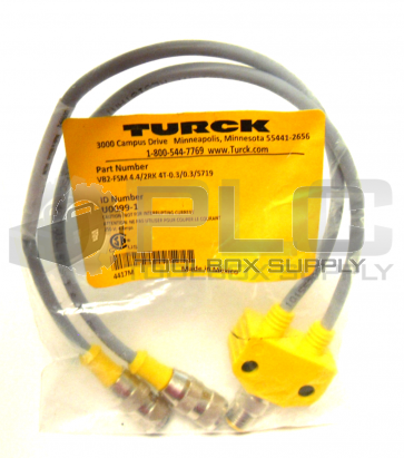 NEW SEALED TURCK VB2-FSM 4.4/2RK 4T-0.3/0.3/S719 MOLDED TWIN JUNCTION U0099-1