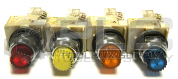 MIXED LOT OF 4 SQUARE D 9001-KM38 PUSH BUTTON SERIES H W/9001 ZB9 KA1 CONTACT
