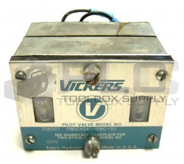 VICKERS PBDG4S4L-016C-50 PILOT VALVE PICTURED AS IS
