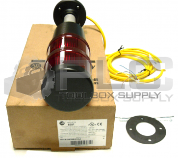NEW IN BOX ALLEN BRADLEY 855F-P10SC20B10Y4L4 TOWER LIGHT STACK ASSEMBLY RED