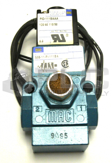 MAC 55B-11-PI-111BA CONTROL VALVE W/SOLENOID 120VAC OIL PID-111BAAA