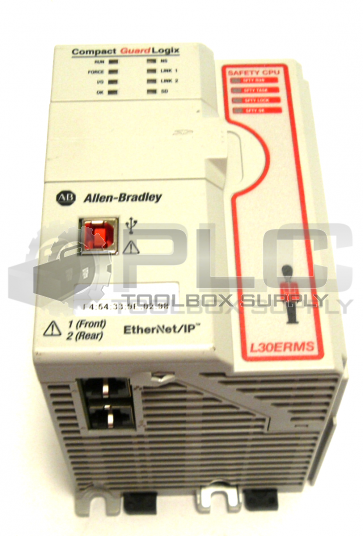 ALLEN BRADLEY 1769-L30ERMS/A PLC CONTROLLER COMPACTLOGIX DUAL ETHERNET *READ*