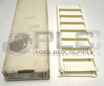 NEW BOX OF 5 ALLEN BRADLEY 1492-MS6X12/A MARKER CARD SNAP-IN BLANK WHITE QTY 5