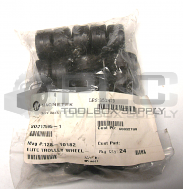 NEW LOT OF 24 MAGNETEK 128-10182 0717595-1 ELITE TROLLEY WHEEL 351429