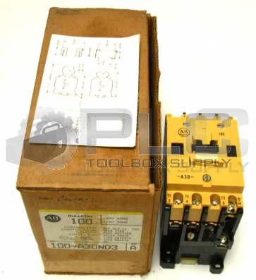 NEW IN BOX ALLEN BRADLEY 100-A30ND3 /A CONTACTOR 30AMP 100-A30N*3