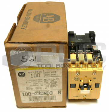 NEW IN BOX ALLEN BRADLEY 100-A30ND3 /B CONTACTOR 30AMP 100-A30N*3