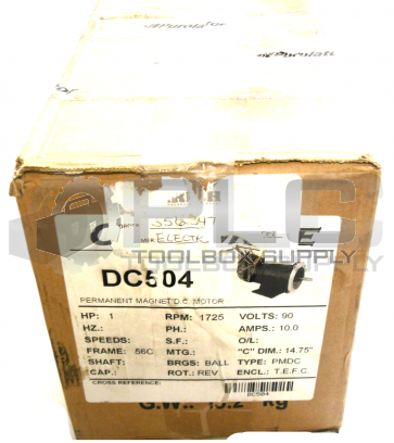 NEW OMNIDRIVE DC504 MOTOR 1750RPM 1HP 90V.ARM 10AMPS.ARM