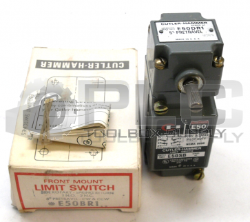 NEW IN BOX CUTLER HAMMER E50BR1 FRONT MOUNT LIMIT SWITCH NO LEVER 2NO/2NC