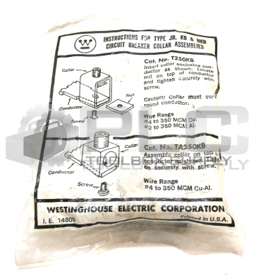NEW CUTLER HAMMER WESTINGHOUSE 1254C14G02 LUG KIT FOR JB KB/HKB T250KB
