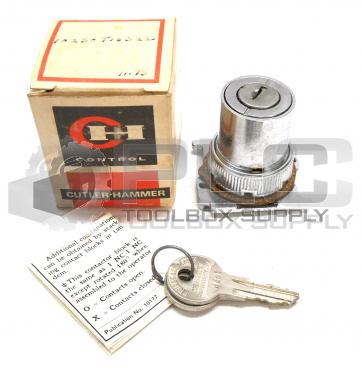 NEW IN BOX CUTLER HAMMER 10250T16522 KEY OP. SELECTOR SWITCH W/CUSTOM LOCK