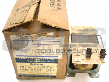NEW GENERAL ELECTRIC 9T55Y70G2 .500 KVA TRANSFORMER 230-460-575 HZ 50-60