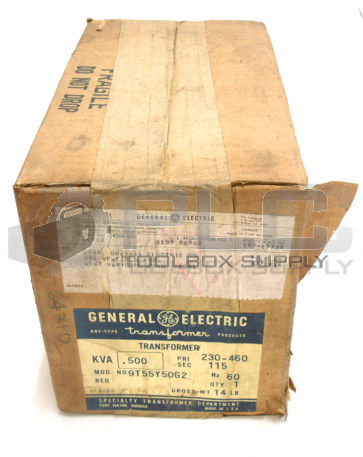 NEW SEALED GENERAL ELECTRIC 9T55Y50G2 TRANSFORMER .500KVA 60HZ