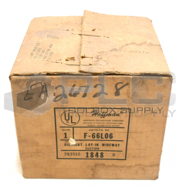 NEW SEALED HOFFMAN F-66L06 OILTIGHT LAY-IN WIREWAY