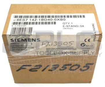 NEW FACTORY SEALED SIEMENS 6ES7142-1BD40-0XB0 SIMATIC EXPANSION MODULE 24V/2A