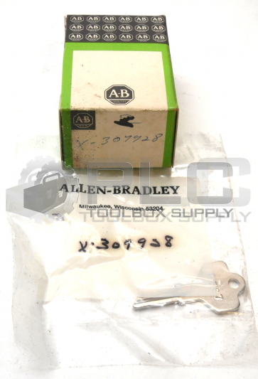NEW IN BOX ALLEN BRADLEY X-307928 KEY CYLINDER LOCK FOR PUSHBUTTON SWITCH
