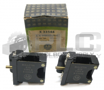 NEW LOT OF 2 ALLEN BRADLEY X-33544 OVERLOAD RELAY BULLETIN 815 TYPE A SIZE0/1
