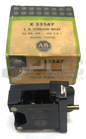 NEW IN BOX ALLEN BRADLEY X-33547 OVERLOAD RELAY LEFT HAND SIZE0-1 FOR 609