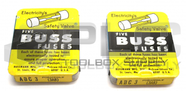 2 NEW PACKS OF BUSS ABC 3 FUSES     QUANTITY 10 TOTAL     FORMERLY 3AB