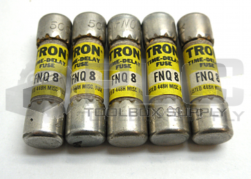 LOT OF 5 NEW TRON FNQ-8 TIME DELAY FUSE 