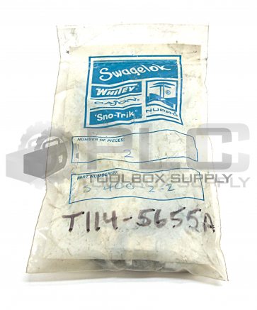 SWAGELOK 5-400-2-2 CARBON STEEL TUBE FITTING 1/4 IN. TUBE OD X 1/8 IN
