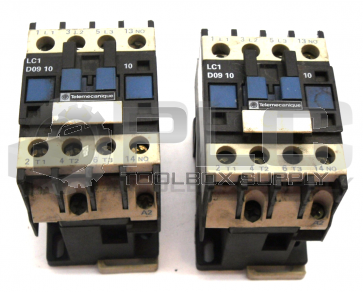 LOT OF 2 TELEMECANIQUE LC1 D09 10 CONTACTOR 120V 60HZ