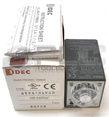 NEW IN BOX IDEC GT3A-3AF20 ELECTRONIC TIMER 120/240 VAC