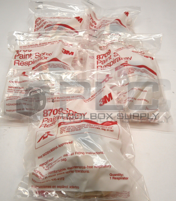 NEW LOT OF 5 SEALED 3M 8709 PAINT SPRAY RESPIRATOR 