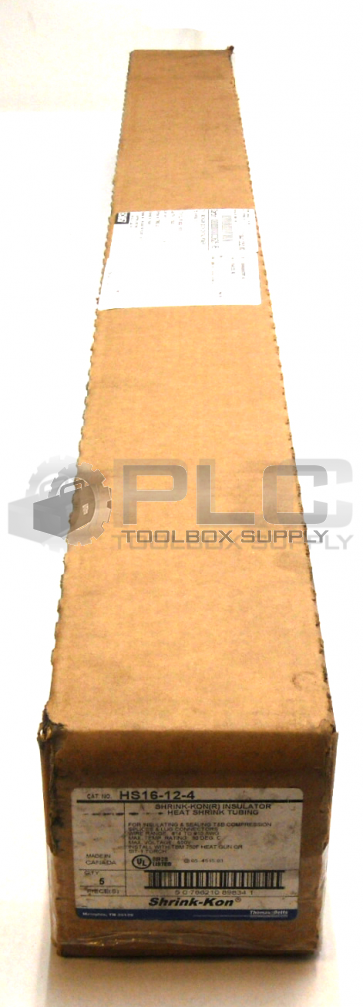 NEW SEALED BOX OF 5 SHRINK-KON HS16-12-4 INSULATOR HEAT SHRINK TUBING 4ft,PK5