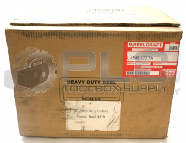NEW SEALED REELCRAFT L45451237A RETRACTABLE CORD REEL 20AMP PWR OUTLET 45FT REEL