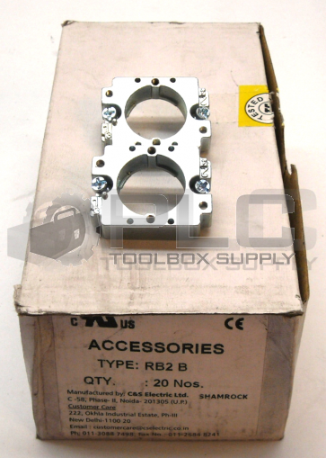 NEW BOX OF 20 SHAMROCK CONTROLS RB2 B MOUNTING COLLARS