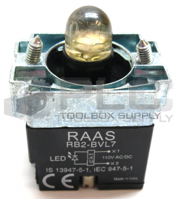 NEW RAAS RB2 BVL76 PILOT LIGHT BODY 110V RB2-BVL7