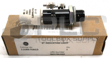 NEW IN BOX GE ET 0165A7844P3 INDICATING LIGHT 116B6708G3 WITH BASE
