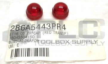 NEW LOT OF 2 GENERAL ELECTRIC 286A5443PR4 RED COLOR CAP FOR ET-16