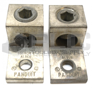LOT OF 2 PANDUIT 500MCM-4 MECHANICAL LUG ALUMINUM LAMA 500