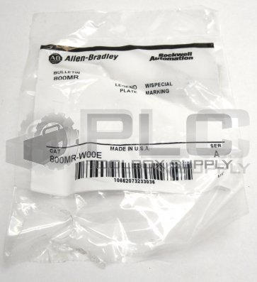 NEW SEALED ALLEN BRADLEY 800MR-W00E CUSTOM LEGEND PLATE MAN AUTO
