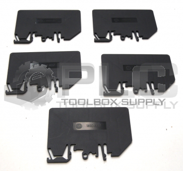 NEW LOT OF 5 ALLEN BRADLEY 1492-N37 TERMINAL BLOCK END BARRIER BLACK