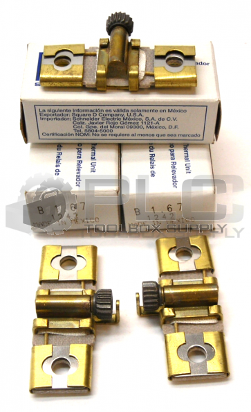 NEW LOT OF 3 SQUARE D B1.67 OVERLOAD THERMAL UNIT HEATING ELEMENT