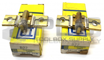 LOT OF 2 NEW  SQUARE D B22 OVERLOAD RELAY THERMAL UNIT