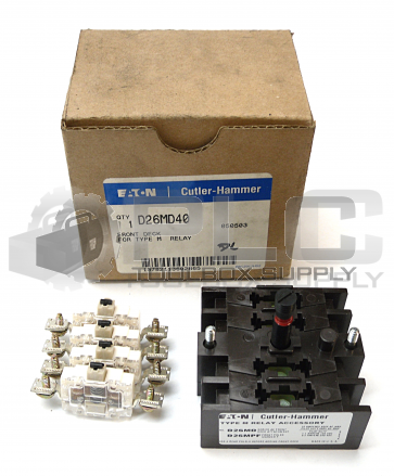 NEW IN BOX CUTLER HAMMER D26MD40 RELAY DECK ADDER