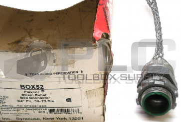 NEW PASS & SEYMOUR BOX52 FLEXCOR STRAIN RELIEF 3/4 .52-.73 DIA