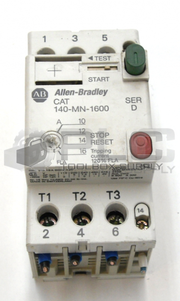 ALLEN BRADLEY 140-MN-1600/D MOTOR STARTER MANUAL W/140-A10/C