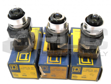 LOT OF 3 NEW IN BOX SQUARE D TP21 PILOT LIGHT ASSY CLASS 9001