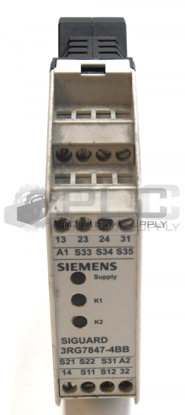 SIEMENS 3RG7847-4BB RELAY EMERGENCY STOP DUAL CHANNEL 3NO/1NC